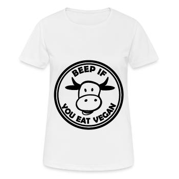 Le mode de vie végétalien - T-shirt respirant Femme - blanc - Devant - AI Model Female 172 dark (172cm)