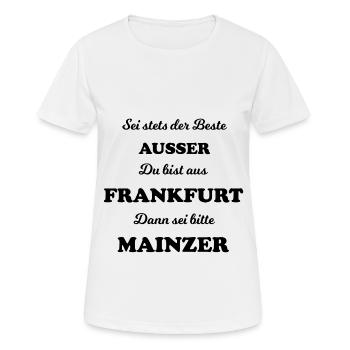 Mythen aus Mainz - Frauen T-Shirt atmungsaktiv - Weiß - Vorne - AI Model Female 172 dark (172cm)