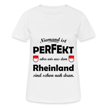 Perfekt aus dem Rheinland - Frauen T-Shirt atmungsaktiv - Weiß - Vorne - AI Model Female 172 dark (172cm)