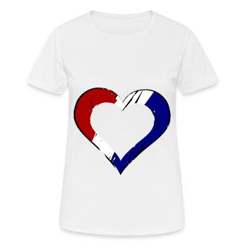 L’amour néerlandais - T-shirt respirant Femme - blanc - Devant - AI Model Female 172 dark (172cm)