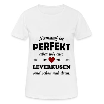 L’équipe de Leverkusen sur le Rhin - T-shirt respirant Femme - blanc - Devant - AI Model Female 172 dark (172cm)