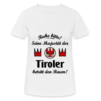 Sa Majesté du Tyrol - T-shirt respirant Femme - blanc - Devant - AI Model Female 172 dark (172cm)