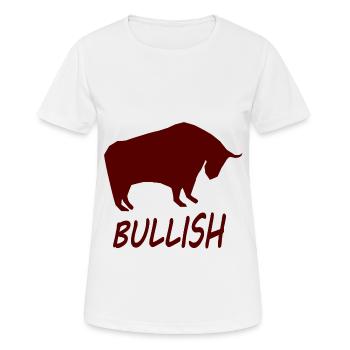 L’investisseur haussier - T-shirt respirant Femme - blanc - Devant - AI Model Female 172 dark (172cm)
