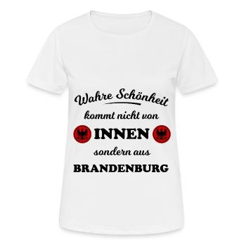 Die Schönheit aus Brandenburg - Frauen T-Shirt atmungsaktiv - Weiß - Vorne - AI Model Female 172 dark (172cm)