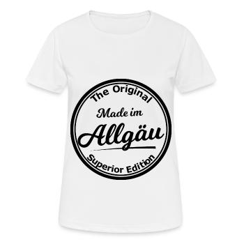Die Edition Allgäu - Frauen T-Shirt atmungsaktiv - Weiß - Vorne - AI Model Female 172 dark (172cm)