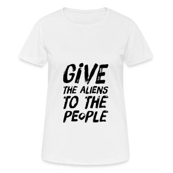 Area 51 Funny saying - Women's Breathable T-Shirt - white - Front - AI Model Female 172 dark (172cm)