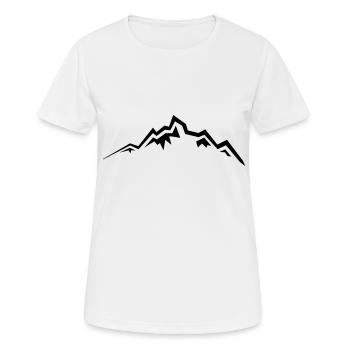 Berge Berg Gebirge Mountain 18 Zeichenfläche 19 - Frauen T-Shirt atmungsaktiv - Weiß - Vorne - AI Model Female 172 dark (172cm)