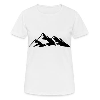 Berge Berg Gebirge Mountain 03 Zeichenfläche 4 - Frauen T-Shirt atmungsaktiv - Weiß - Vorne - AI Model Female 172 dark (172cm)