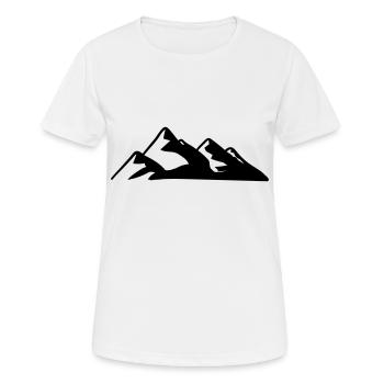 Berge Berg Gebirge Mountain 02 Zeichenfläche 3 - Frauen T-Shirt atmungsaktiv - Weiß - Vorne - AI Model Female 172 dark (172cm)