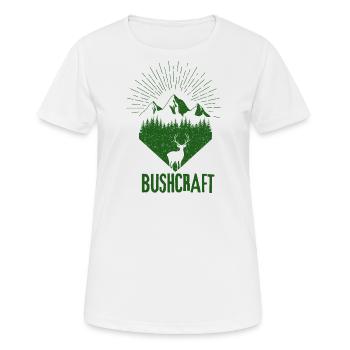 Bushcraft survival - Women's Breathable T-Shirt - white - Front - AI Model Female 172 dark (172cm)