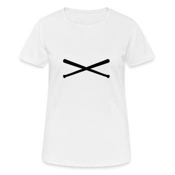 baseball_bats - T-shirt respirant Femme - blanc - Devant - AI Model Female 172 dark (172cm)