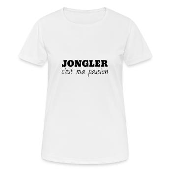 Jongleur / Jonglieren / Jongleurin / Zirkus - Frauen T-Shirt atmungsaktiv - Weiß - Vorne - AI Model Female 172 dark (172cm)