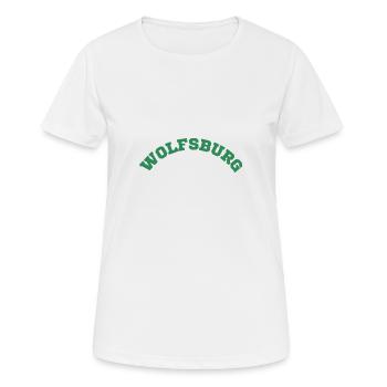 Wolfsburg - Frauen T-Shirt atmungsaktiv - Weiß - Vorne - AI Model Female 172 dark (172cm)