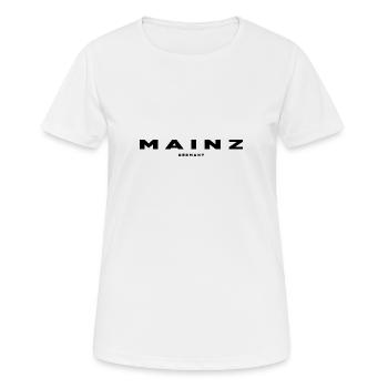 Mainz - Frauen T-Shirt atmungsaktiv - Weiß - Vorne - AI Model Female 172 dark (172cm)