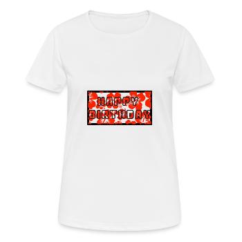 20. 20 ANS. 20e ANNIVERSAIRE. ANNIVERSAIRE 20 ANS. - T-shirt respirant Femme - blanc - Devant - AI Model Female 172 dark (172cm)