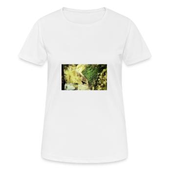 Rabe auf gelbem Fluss - Frauen T-Shirt atmungsaktiv - Weiß - Vorne - AI Model Female 172 dark (172cm)