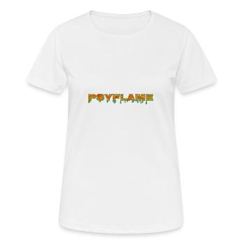 Psyflame Logo - T-shirt respirant Femme - blanc - Devant - AI Model Female 172 dark (172cm)