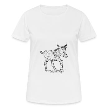 Âne - T-shirt respirant Femme - blanc - Devant - AI Model Female 172 dark (172cm)
