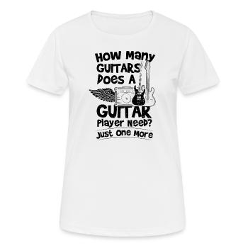 How Many Guitars Does A Guitar Player Need Just On - T-shirt respirant Femme - blanc - Devant - AI Model Female 172 dark (172cm)