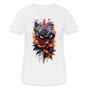 Mystical Noir Blooms: Embrassez l’enchantement - T-shirt respirant Femme - blanc - Devant - AI Model Female 172 dark (172cm)