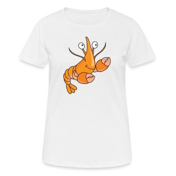 Crustacés marins mignons de homard - T-shirt respirant Femme - blanc - Devant - AI Model Female 172 dark (172cm)
