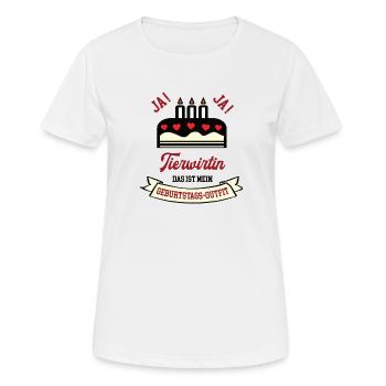 Geburtstag Tierwirtin Tierwirt Frau Züchterin Geb - Frauen T-Shirt atmungsaktiv - Weiß - Vorne - AI Model Female 172 dark (172cm)