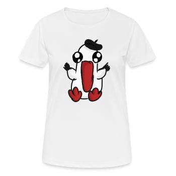 Monsieur Baguette - Frauen T-Shirt atmungsaktiv - Weiß - Vorne - AI Model Female 172 dark (172cm)