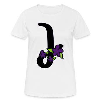 J wie jugendlich - Frauen T-Shirt atmungsaktiv - Weiß - Vorne - AI Model Female 172 dark (172cm)