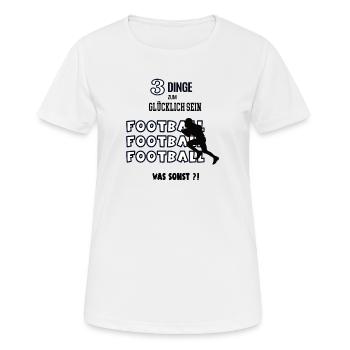 Football Footballspieler Fan Liebhaber Footballer - Frauen T-Shirt atmungsaktiv - Weiß - Vorne - AI Model Female 172 dark (172cm)
