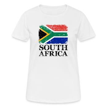 Afrique du Sud - T-shirt respirant Femme - blanc - Devant - AI Model Female 172 dark (172cm)