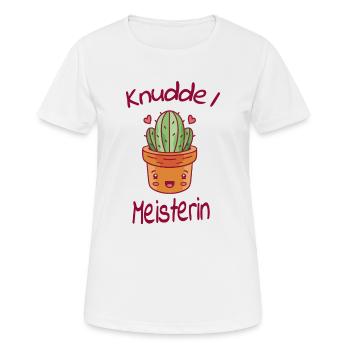 Kaktus Humor Knuddel Meisterin Geschenkidee - Frauen T-Shirt atmungsaktiv - Weiß - Vorne - AI Model Female 172 dark (172cm)