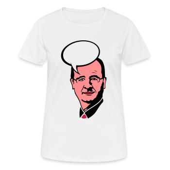 francois hollande president bulle leader - T-shirt respirant Femme - blanc - Devant - AI Model Female 172 dark (172cm)