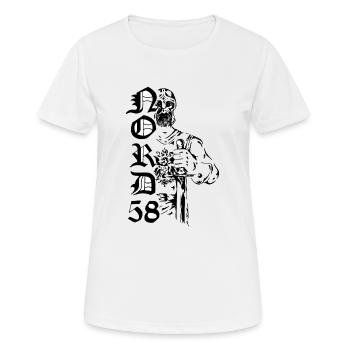 Nord58 Ritter - Frauen T-Shirt atmungsaktiv - Weiß - Vorne - AI Model Female 172 dark (172cm)