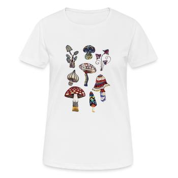 pilze - Frauen T-Shirt atmungsaktiv - Weiß - Vorne - AI Model Female 172 dark (172cm)