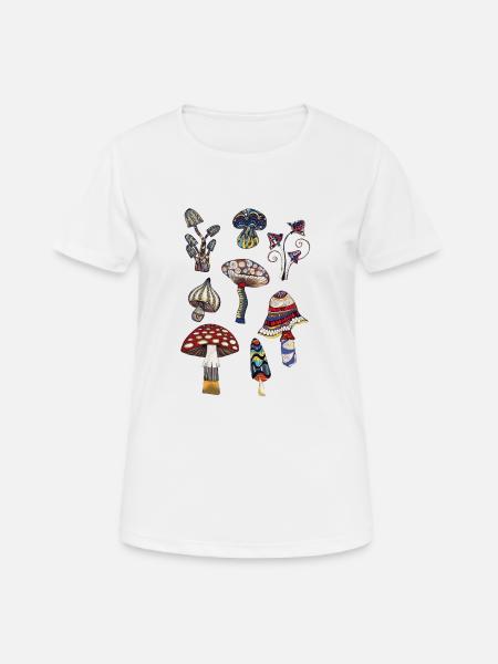pilze - Frauen T-Shirt atmungsaktiv - Weiß