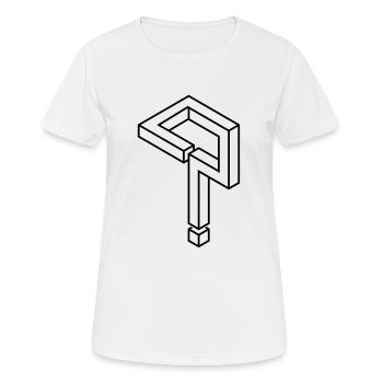 Impossible Figure 73A - Women's Breathable T-Shirt - white - Front - AI Model Female 172 dark (172cm)