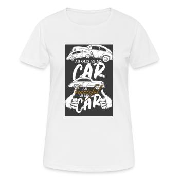 Cadeau de voiture de collection pour le grand-père - T-shirt respirant Femme - blanc - Devant - AI Model Female 172 dark (172cm)