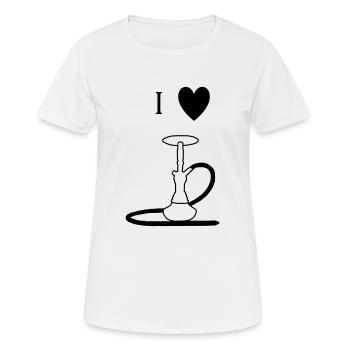 J'aime l'idée de cadeau de cadeau de shisha - T-shirt respirant Femme - blanc - Devant - AI Model Female 172 dark (172cm)