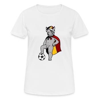manneken pis / coupe du monde / football / - T-shirt respirant Femme - blanc - Devant - AI Model Female 172 dark (172cm)