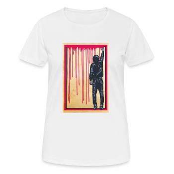 STREET ART - SPRAY BOY Poster - Frauen T-Shirt atmungsaktiv - Weiß - Vorne - AI Model Female 172 dark (172cm)