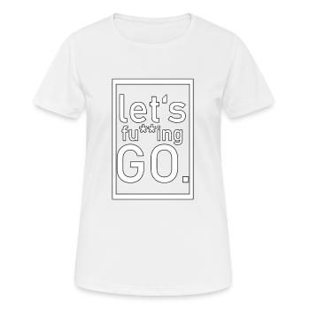 workout - Frauen T-Shirt atmungsaktiv - Weiß - Vorne - AI Model Female 172 dark (172cm)
