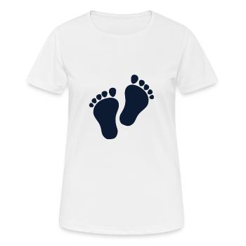 pieds - T-shirt respirant Femme - blanc - Devant - AI Model Female 172 dark (172cm)