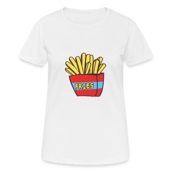 Pommes Frites - Frauen T-Shirt atmungsaktiv - Weiß - Vorne - AI Model Female 172 dark (172cm)