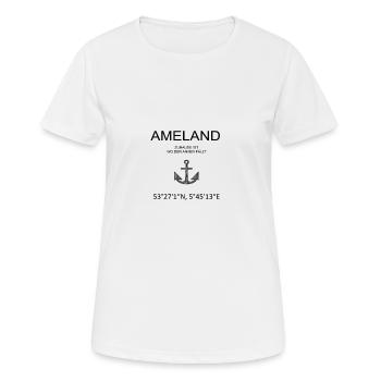 Ameland Logo - Frauen T-Shirt atmungsaktiv - Weiß - Vorne - AI Model Female 172 dark (172cm)