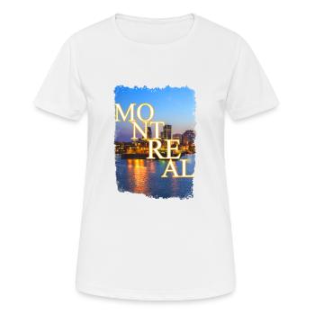 Montréal - T-shirt respirant Femme - blanc - Devant - AI Model Female 172 dark (172cm)