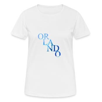 Inscription d’Orlando - T-shirt respirant Femme - blanc - Devant - AI Model Female 172 dark (172cm)