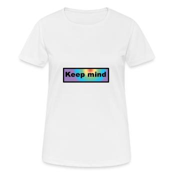 Keep mind - Frauen T-Shirt atmungsaktiv - Weiß - Vorne - AI Model Female 172 dark (172cm)