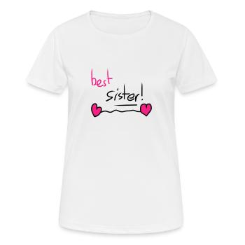 best sister - T-shirt respirant Femme - blanc - Devant - AI Model Female 172 dark (172cm)