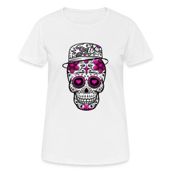 TETE DE MORT 2018 - T-shirt respirant Femme - blanc - Devant - AI Model Female 172 dark (172cm)