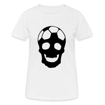 Soccer Skull - Women's Breathable T-Shirt - white - Front - AI Model Female 172 dark (172cm)